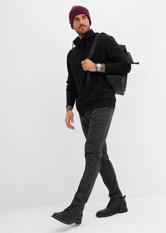 Sweat col châle 100% coton, bonprix