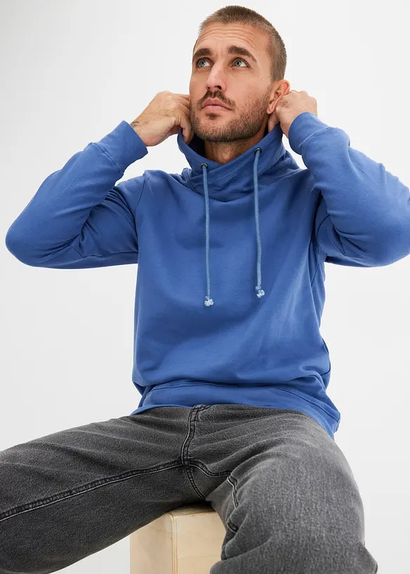 Sweat col châle 100% coton, bonprix