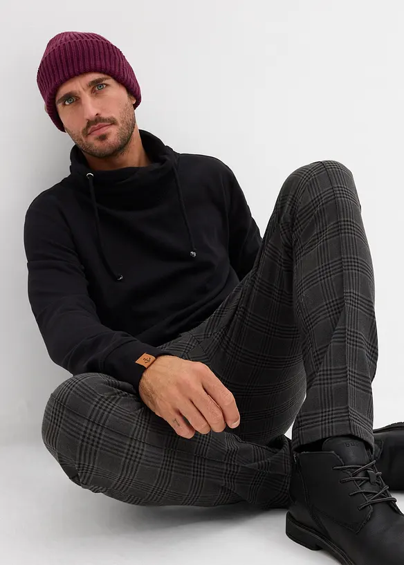 Sweat col châle 100% coton, bonprix