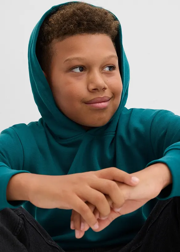 Sweat à capuche en matière douce, bonprix