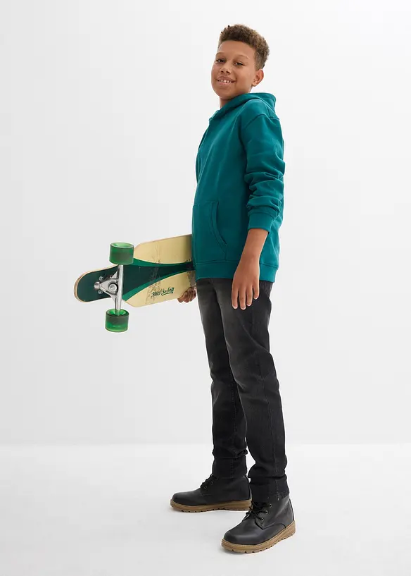 Sweat à capuche en matière douce, bonprix