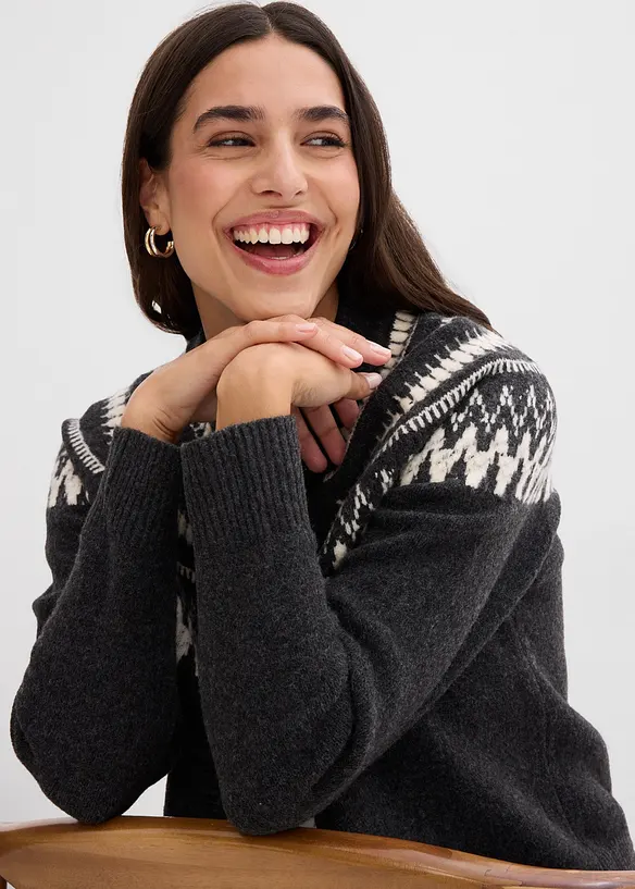 Gilet en maille norvégien, bonprix