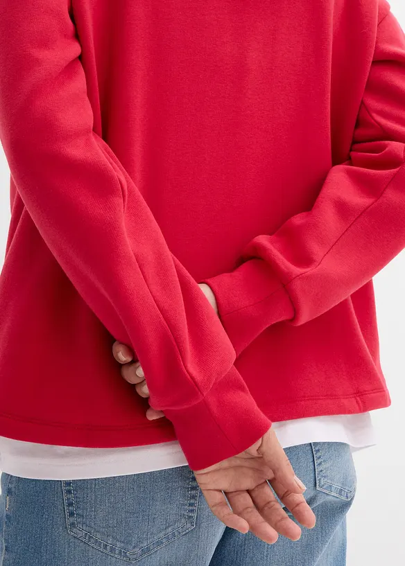 Sweat oversize en coton mélangé, bonprix