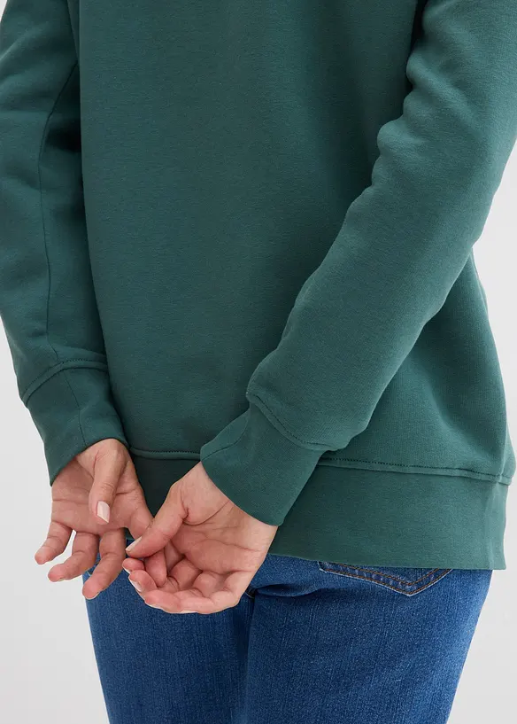 Sweat-shirt en coton mélangé, bonprix