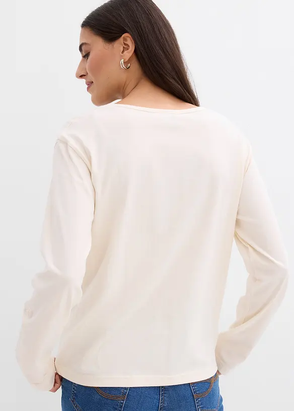 T-shirt manches longues 100% coton, bonprix