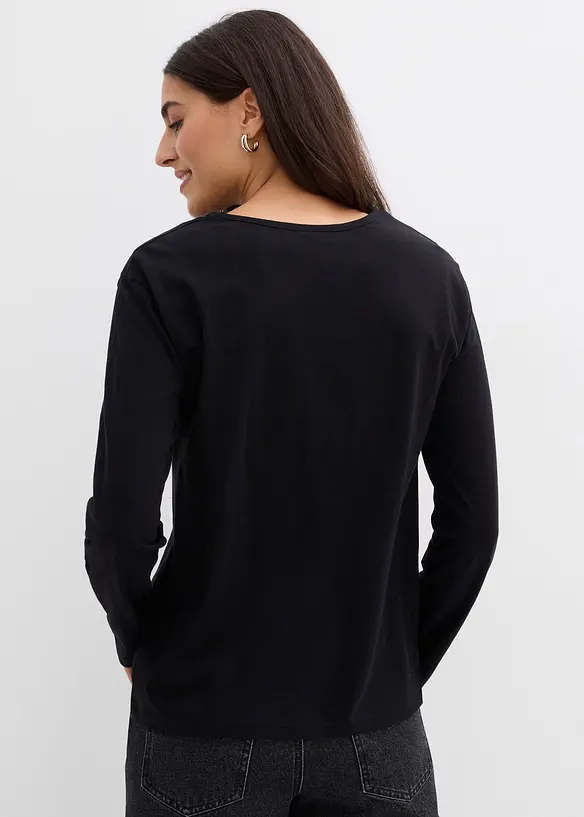 T-shirt manches longues 100% coton, bonprix