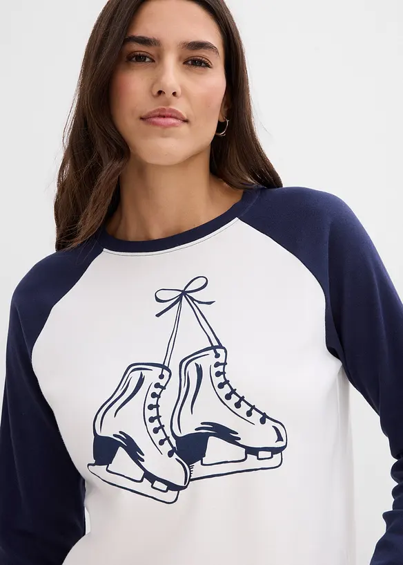 T-shirt 100% coton à manches raglan, bonprix