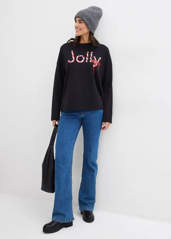 T-shirt manches longues 100% coton, bonprix