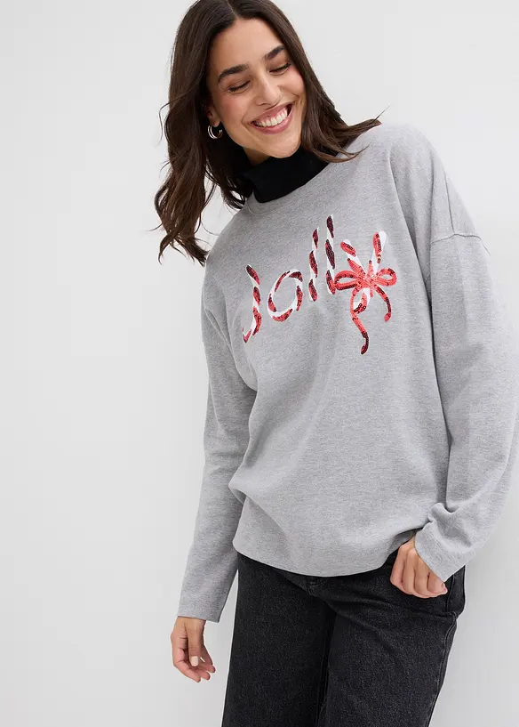 T-shirt manches longues 100% coton, bonprix