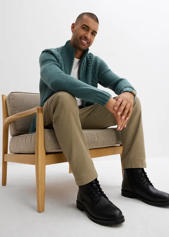 Gilet en grosse maille à motif torsadé, bonprix