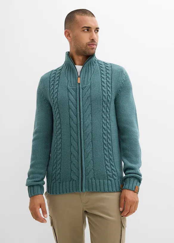 Gilet en grosse maille à motif torsadé, bonprix