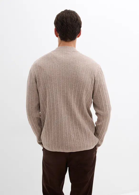 Gilet en fine maille côtelée, bonprix