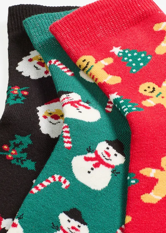 Lot de 6 paires de chaussettes de Noël, bonprix