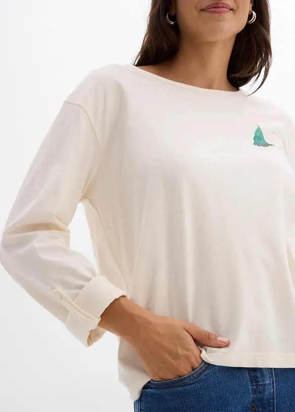 T-shirt manches longues 100% coton, bonprix