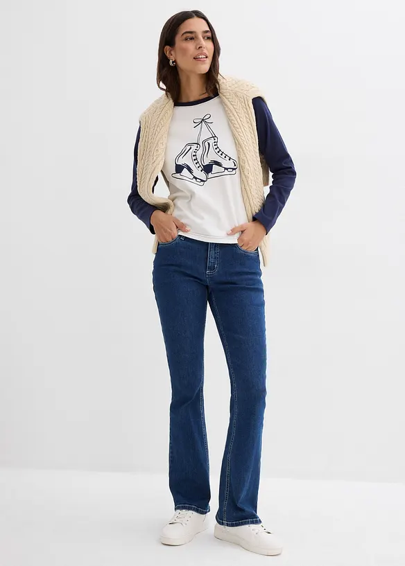 T-shirt 100% coton à manches raglan, bonprix