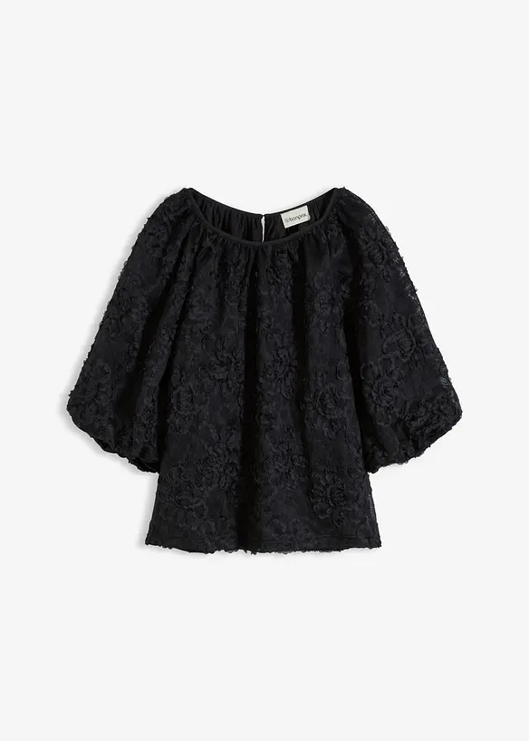 Blouse à motif floral texturé, bonprix