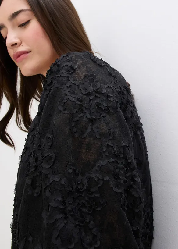 Blouse à motif floral texturé, bonprix