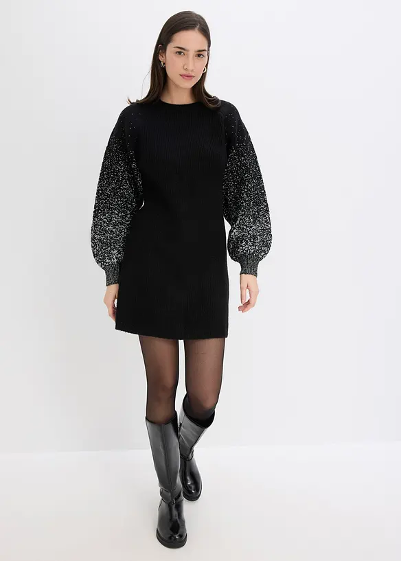 Robe en maille, effet brillant, bonprix