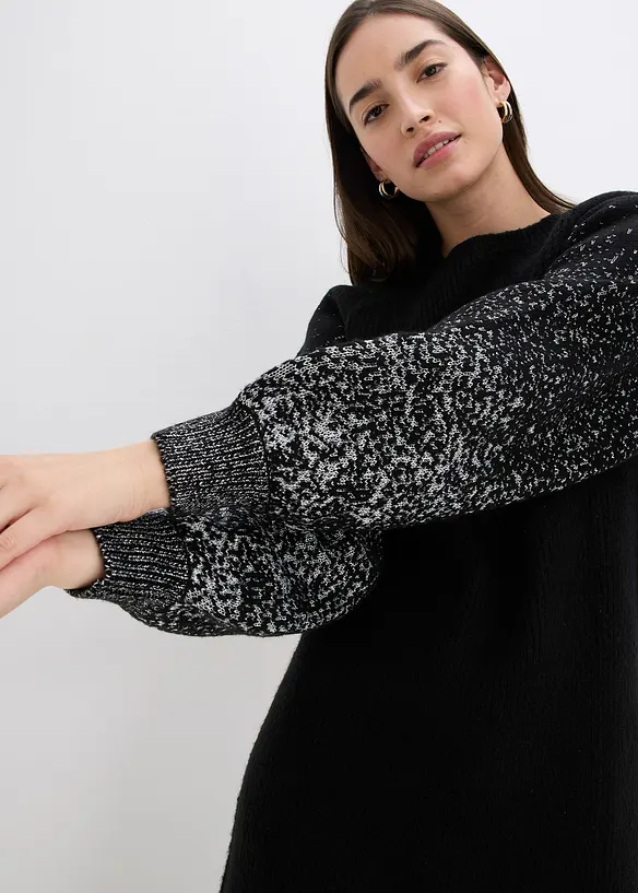 Robe en maille, effet brillant, bonprix