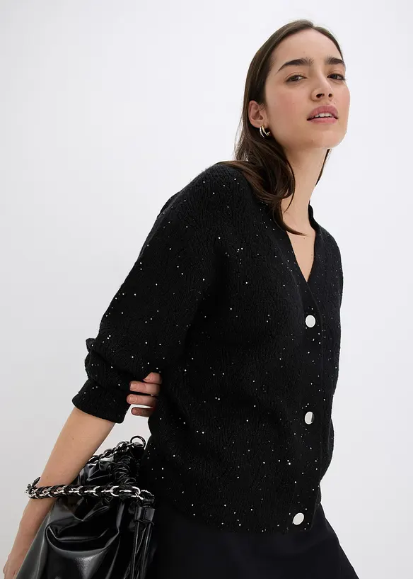 Gilet en maille ajourée, bonprix