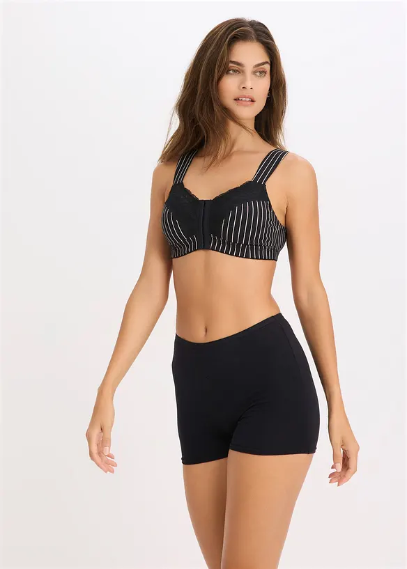 Lot de 2 soutiens-gorge à fermeture devant, sans armatures, bonprix