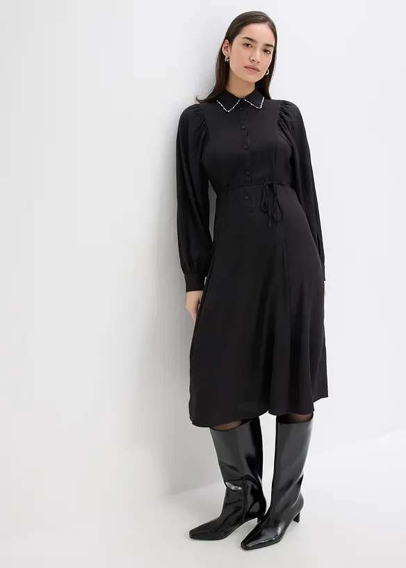 Robe midi avec perles, bonprix