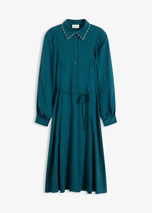 Robe midi avec perles, bonprix