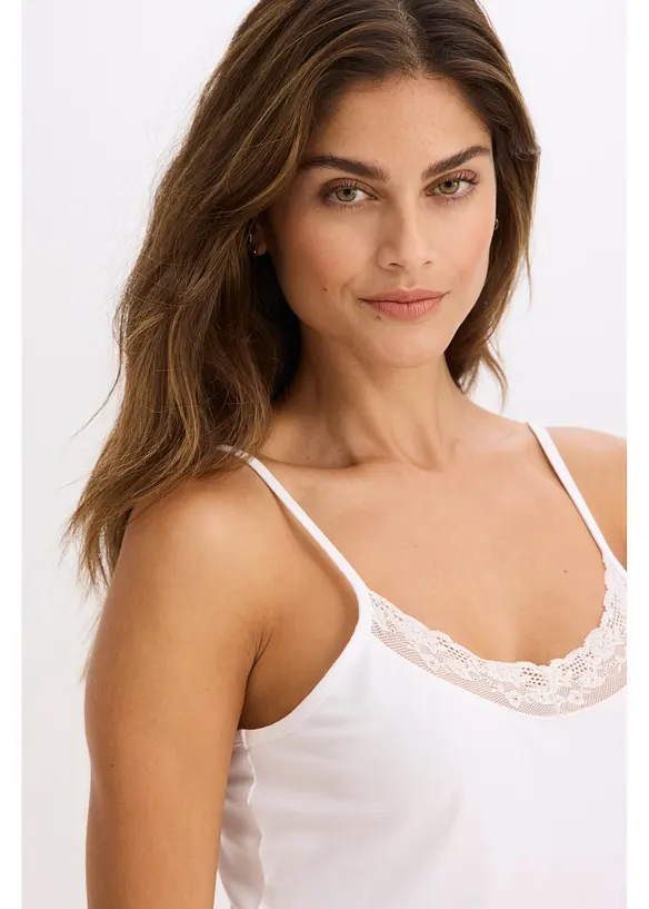 Lot de 2 caracos avec dentelle, bonprix