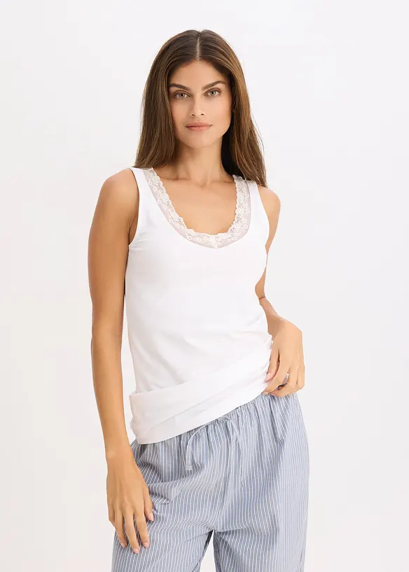 Lot de 2 caracos avec dentelle, bonprix