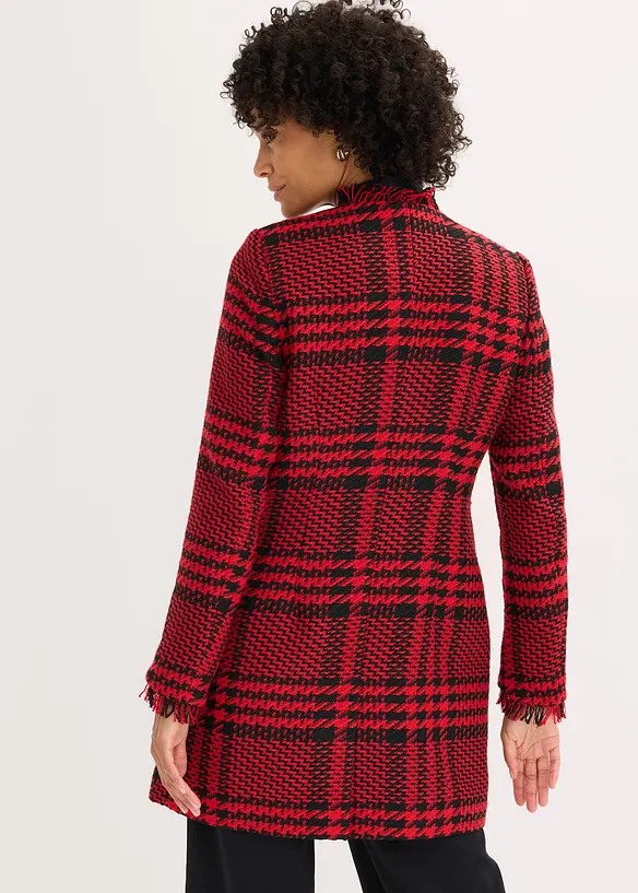 Blazer long en maille bouclette, bonprix