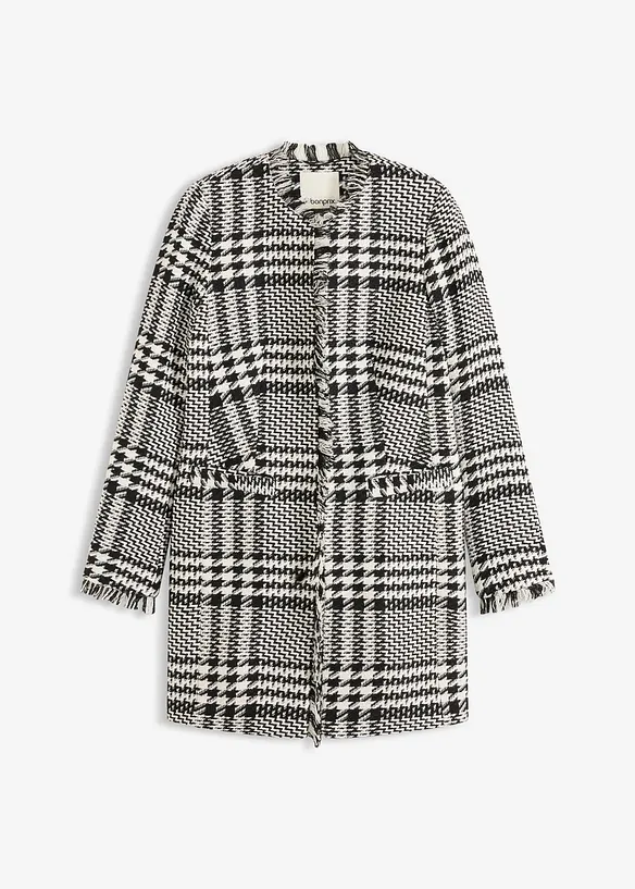 Blazer long en maille bouclette, bonprix