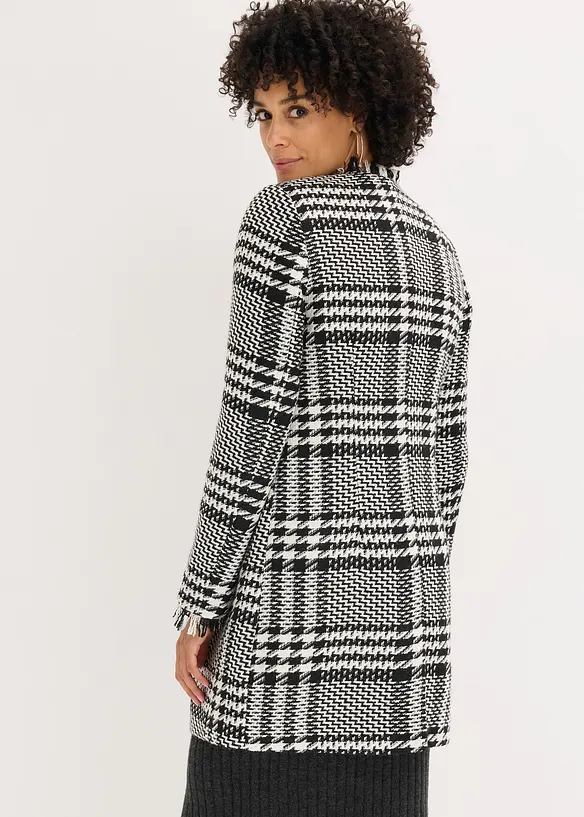 Blazer long en maille bouclette, bonprix