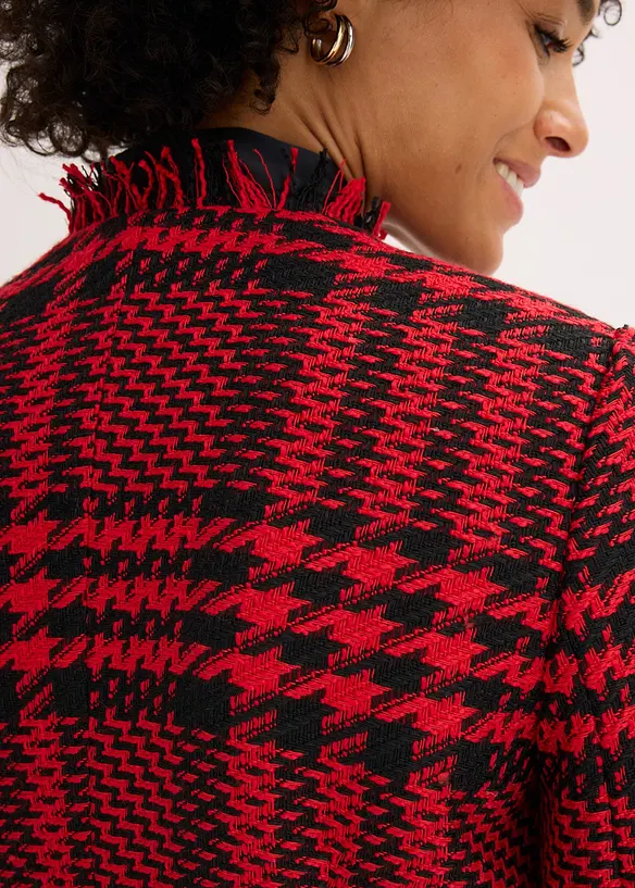 Blazer long en maille bouclette, bonprix