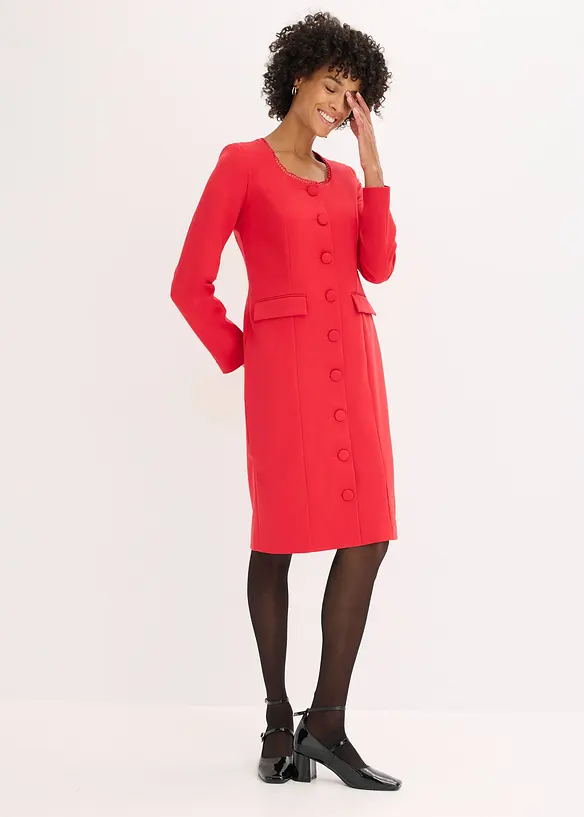 Robe blazer avec bordure en dentelle, bonprix