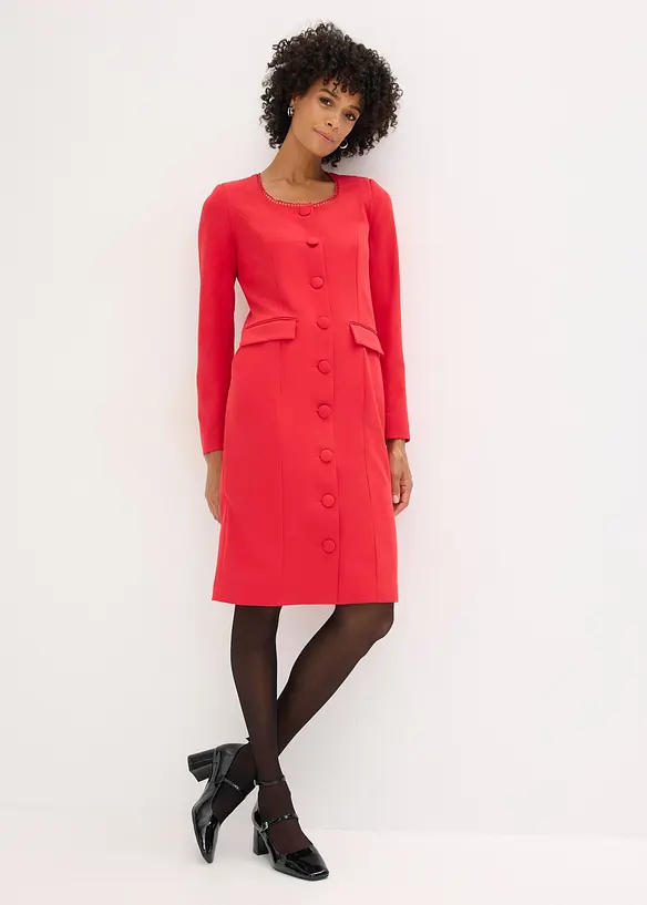 Robe blazer avec bordure en dentelle, bonprix