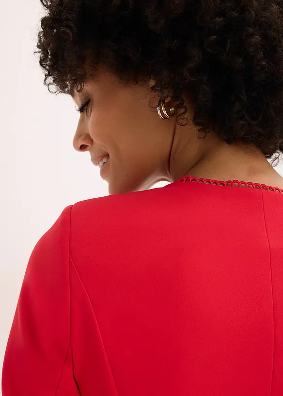 Robe blazer avec bordure en dentelle, bonprix