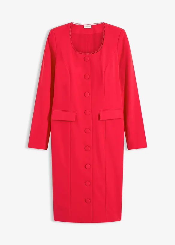 Robe blazer avec bordure en dentelle, bonprix