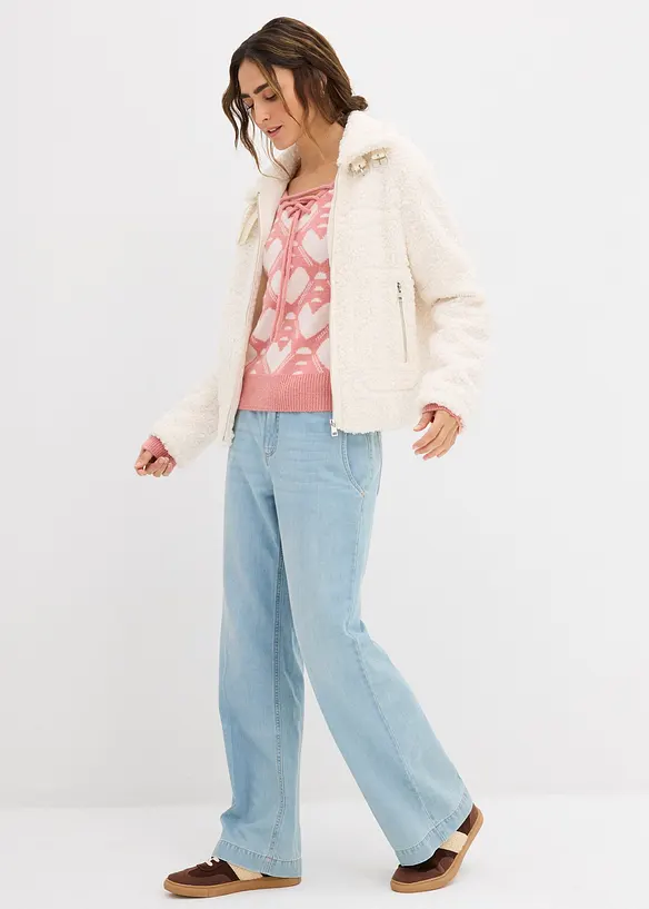 Pull en fine maille jacquard, bonprix