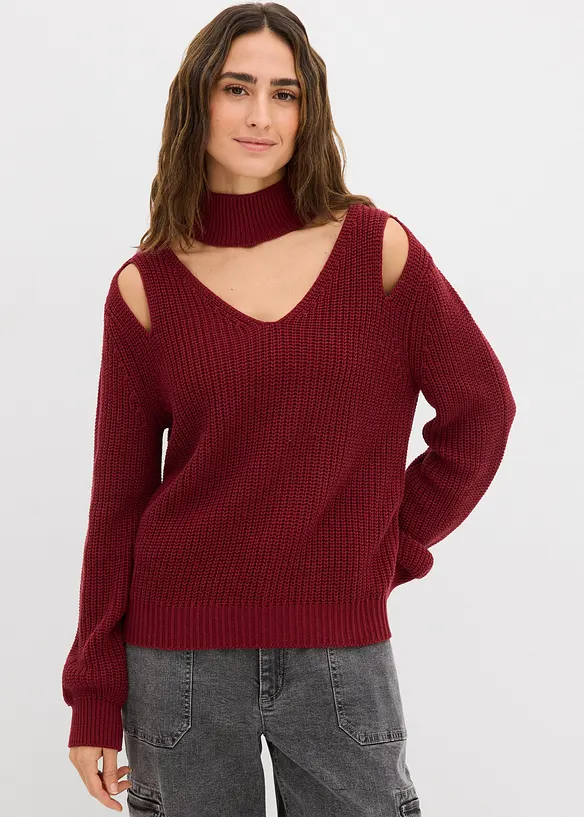 Pull en grosse maille avec découpes, bonprix