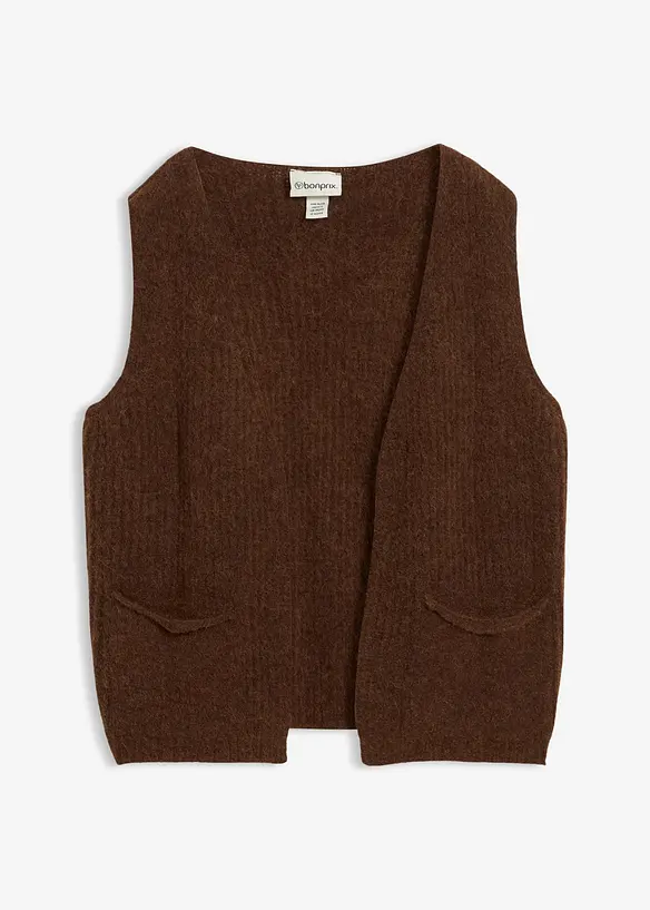 Gilet sans manches en grosse maille, bonprix