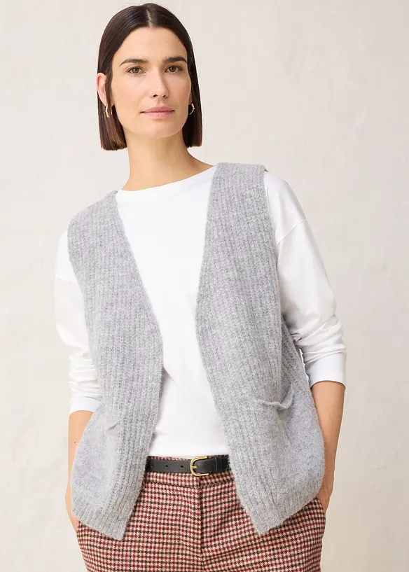 Gilet sans manches en grosse maille, bonprix