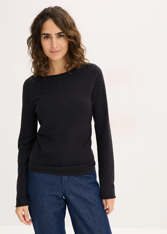 Pull fluide en fine maille fluide, viscose majoritaire, bonprix