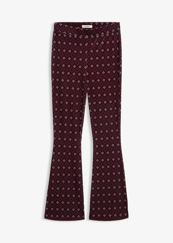 Legging évasé en velours doux, bonprix