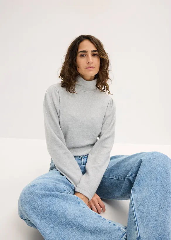 T-shirt manches longues en polaire fluide, bonprix