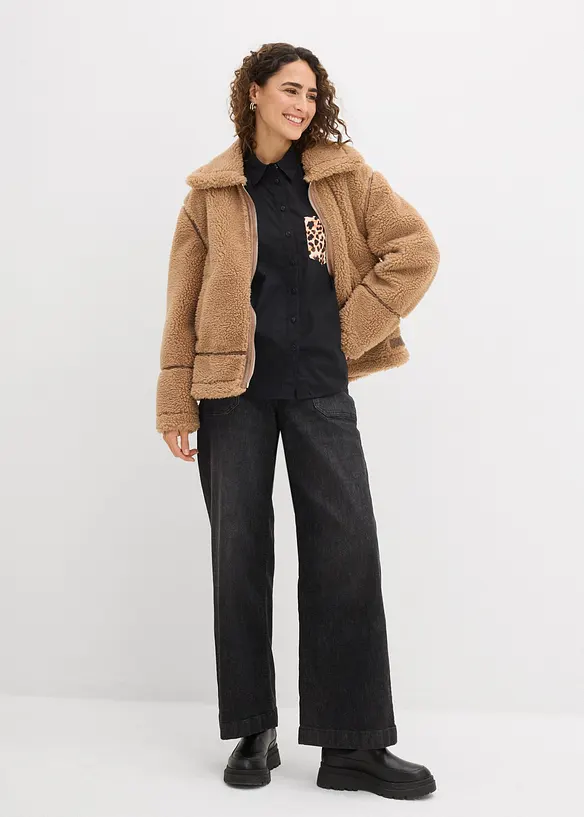 Chemise oversize avec poche poitrine contrastante, bonprix