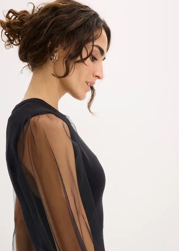 Robe fluide en maille, bonprix