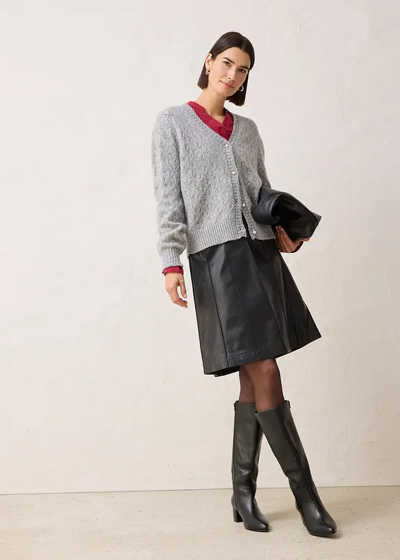 Gilet en maille ajourée, bonprix