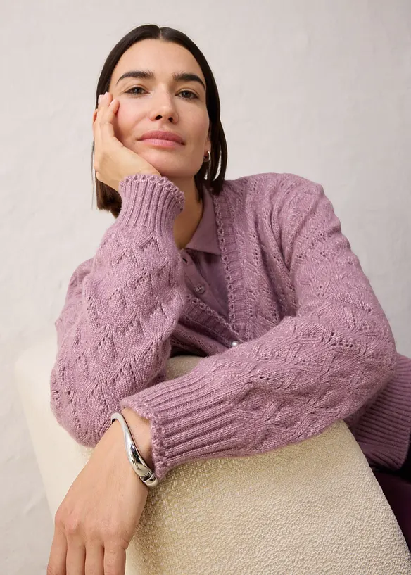 Gilet en maille ajourée, bonprix