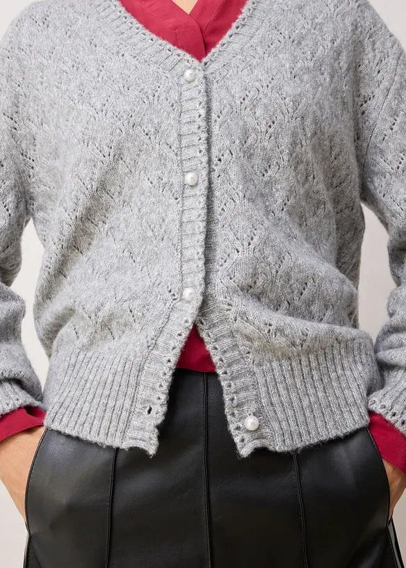 Gilet en maille ajourée, bonprix