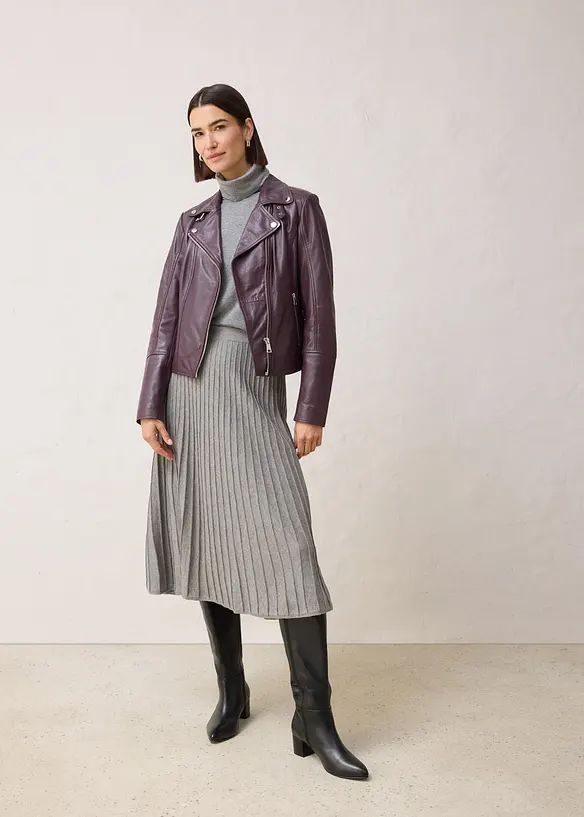 Jupe en maille avec laine mérinos, bonprix